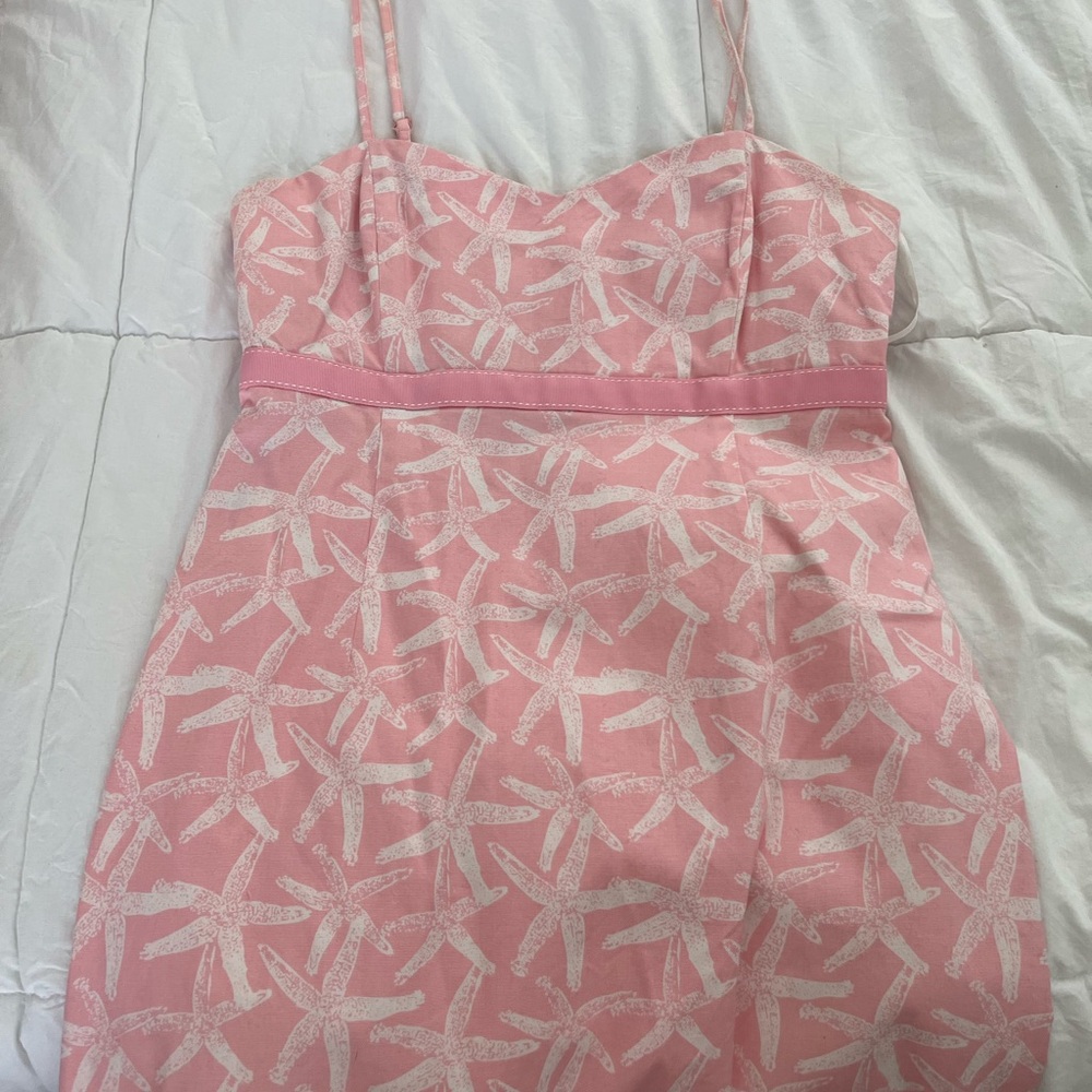 Vineyard Vines Pink and White Dress